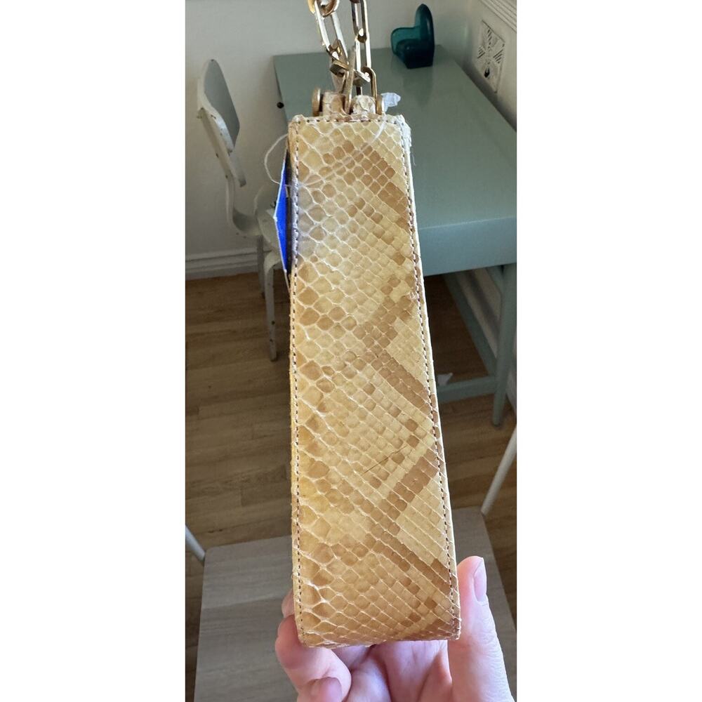 VTG Gold Python Stuart Weitzman Crossbody Box Pur… - image 12